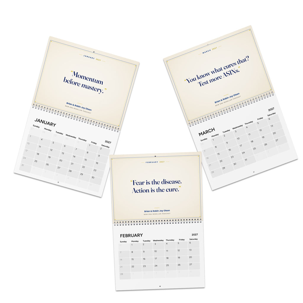 2027 "Let's Go Test More ASINs" Wall Calendar: 12 Months of Builder Mindset from the New Era Reseller Podcast