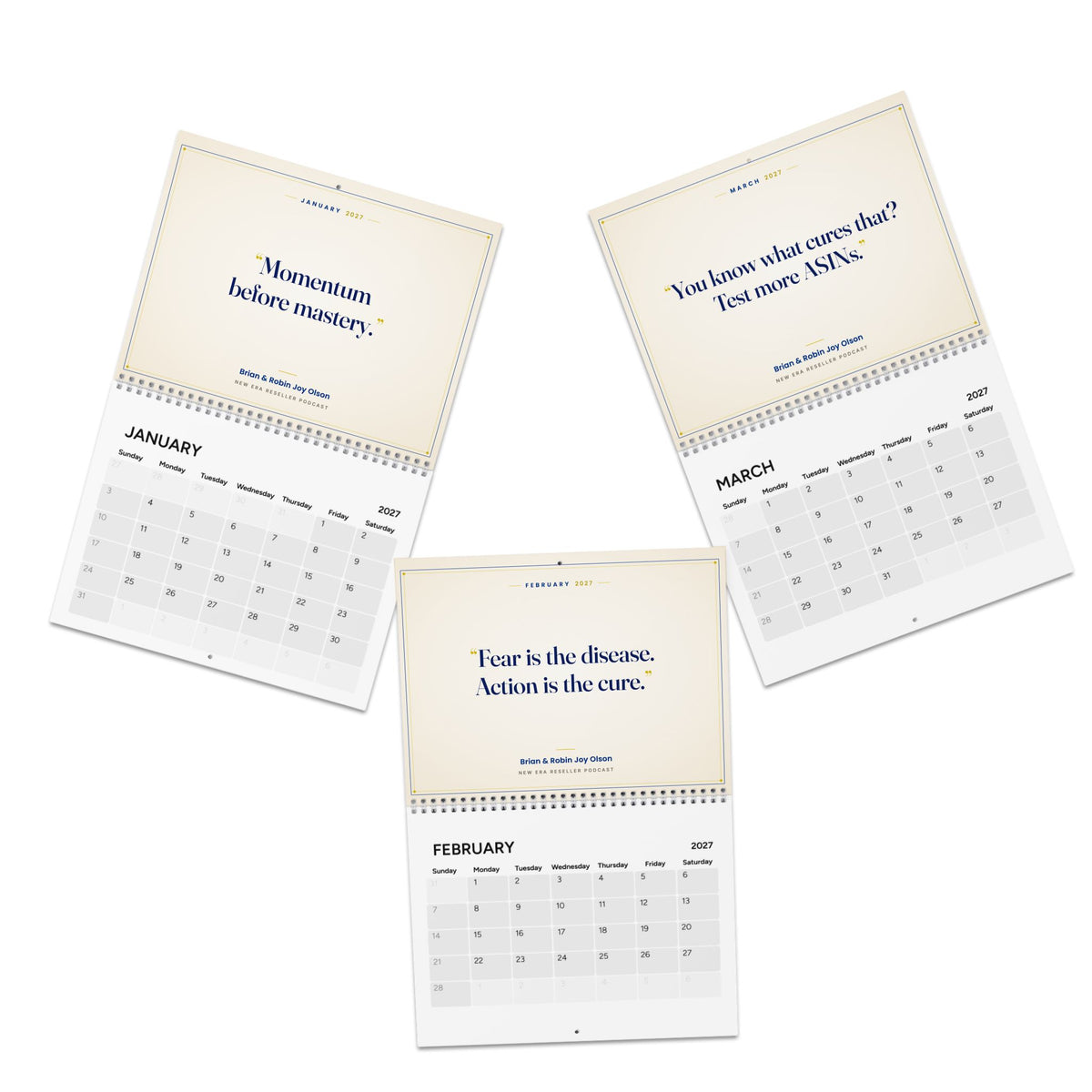 2027 "Let's Go Test More ASINs" Wall Calendar: 12 Months of Builder Mindset from the New Era Reseller Podcast