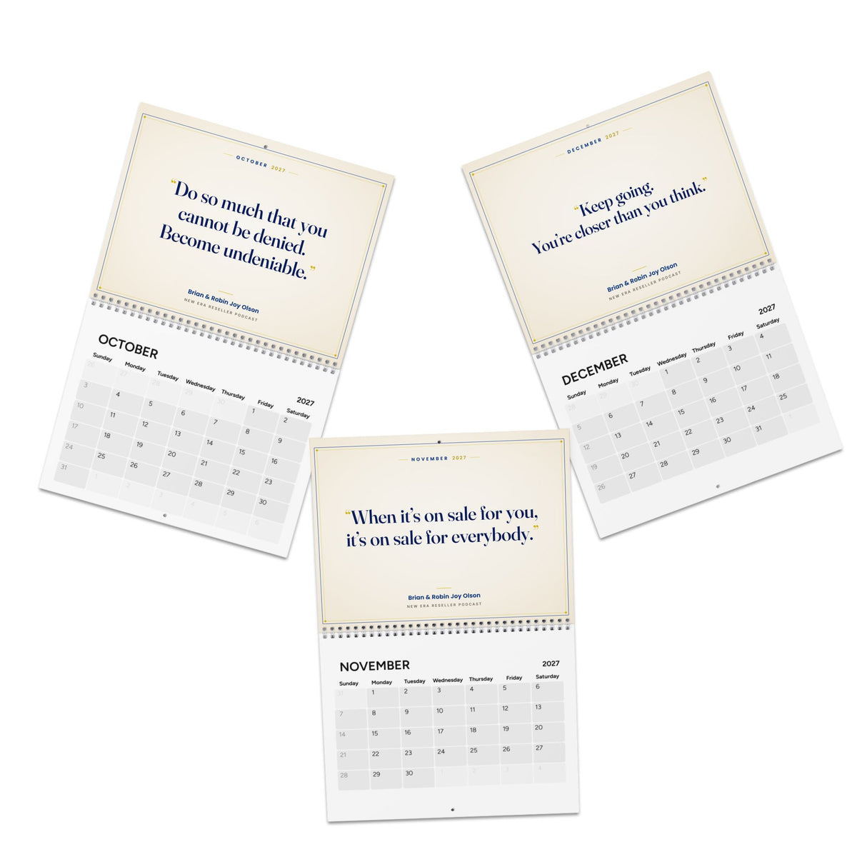 2027 "Let's Go Test More ASINs" Wall Calendar: 12 Months of Builder Mindset from the New Era Reseller Podcast